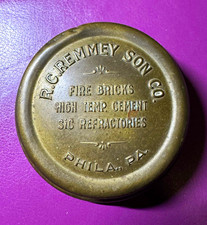 R.C. Remmey Son Co. Rare Vintage Brass Advertising Paperweight Phila PA picture