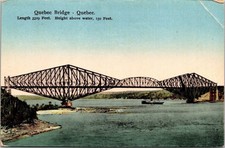 Quebec Bridge Antique Postcard UNP Unused DB Montreal Canada picture