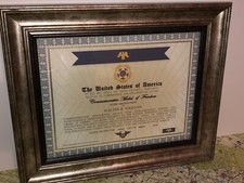 PRESIDENTIAL MEDAL OF FREEDOM COMMEMORATIVE CERTIFICATE [W/Distinction] Type-1 picture