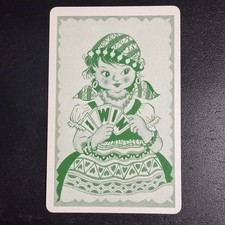 1951 Fun With Numbers / Green Gypsy “I Win” Single Swap Game Card picture