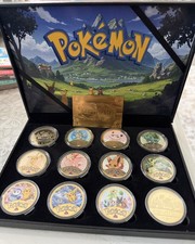10 Piece Pokémon Collector Set In Case Gold Plated / 2 Place Holders picture