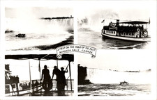 1940s RPPC Maid of the Mist Niagara Falls Canada 4 View King Postcard picture