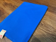 Vintage Fabric 1970's 1960's solid Blue Polyester Fabric 27” x 60” picture