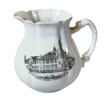 FARMINGTON, MAINE ME Antique STATE NORMAL SCHOOL Souvenir Germany China Creamer picture