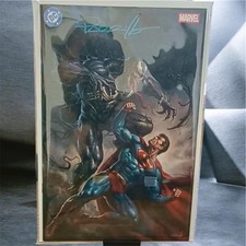 Superman Spider-Man #1 Lucio Parrillo Virgin Variant LTD 750 SIGNED BLUE W/COA picture