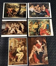6 VTG ART Postcards - Peter Paul Reubens Flemish Painter - Bathsheba ALL UNP #5C picture