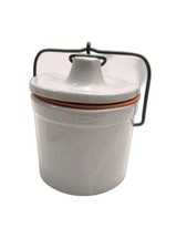 Crock Preserving Jar 6” Tall 4” Wide Stoneware #X10 picture
