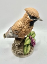 Vintage Royal Crown Bird Cedar Waxwing With Berries Figurine J Byron Excellent  picture