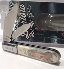 Bombshell Pin Up Girls Synthetic Handles 2 Blade BARLOW Pocket Knife Pen EDC picture