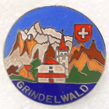 Grindelwald Pinback Button Swiss Alps Souvenir Round picture