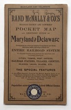 Rand McNally Pocket Map of Maryland and Delaware. 1910 picture