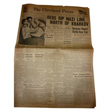 Vintage May 29 1942 Cleveland Press Newspaper WWII Kharkov Heydrich Houston picture