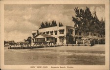 Sarasota Beach FL Florida Gulf View Club Beach c1930-50s Vintage Postcard picture