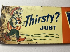 1940’s Tin Tacker WHISTLE SODA SIGN⚡️⚡️⚡️Great Condition ⚡️⚡️⚡️ picture