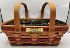 Longaberger Basket Christmas 1996 Edition Holiday Cheer with Liner & Protector picture