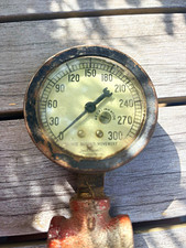 Vintage Jas P Marsh & Fisher Industrial Pressure Gauge Lot (2) Antique Steampunk picture