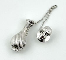 Vtg Monet Pin Brooch Silver Tone Genie Bottle picture
