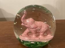 Pink Elephant Paperweight Robert Henry Bimbah Pink Elephant 1982 4 inches picture