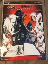 VTG BEISTLE HALLOWEEN RETRO HAUNTED HOUSE HONEYCOMB DECOR 14.25