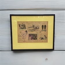 Antique Etching By George Cruikshank 14x11.5 inches Print Circa 1835 Framed picture