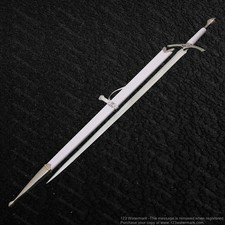 White Glamdring Sword W Scabbard LOTR Gandalf Wizard Christmas Cosplay Display picture