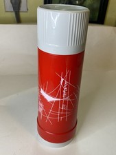 1950s Dr. Zimmermann West Germany 3/4L Atomic Red Vacuum Thermos Flask MCM picture