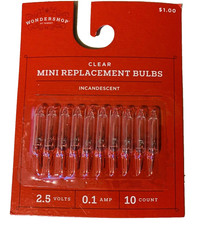 2.5 Volt Clear Mini Christmas Light Replacement Bulbs Wondershop Lights 10 pk picture