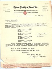 1919 Oscar Smith & Sons Co. cotton goods price quote picture