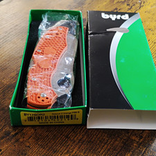 Byrd Rescue 2 BY17SOR2 Orange FRN Sheepsfoot Serrated SS Lockback Manual picture