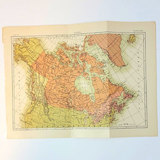 ORIGINAL 1875 ANTIQUE MAP DOMINION OF CANADA Encyclopaedia Britannica Ninth Edit picture