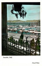1960s Sausalito California Beautiful Harbor Actual Photo RPPC Postcard 25-5078 picture
