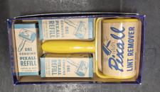 Vintage Pixall Lint Remover Yellow Handle 3 Refills Original Box picture