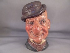 Antique Bernard Bloch Austria Pottery Humidor Big Nose Man picture