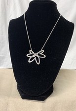 SWAROVSKI Curl Large Pendant 886847 3 Hearts with Chain Signed Rhodium Gift Box picture