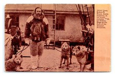 Artic Explorer  ROBERT PEARY w sled Dog Huskies on STEAMER ROOSEVLET picture