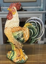 Large 26” Ceramic Italian Majolica Rooster - Very Fine Condition  picture