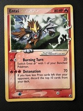 Entei Gold Star Pokemon TCG Unseen Forces 113/115 RAW Swirl picture