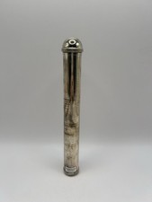 VTG Wallace Silversmiths Silver Plated Cigar Case Single Tube w Lid Springloaded picture