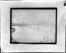 Photo:Bridge over River Reproduction from Glass Plate Negative 1910s picture