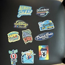 Dutch Bros Coffee grand opening 2026 stickers, lot of 10 stickers ￼￼ picture