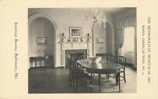 AMERICAN ROOMS SCENE WITH DINING TABLE POSTCARD BALTIMORE MD MARYLAND 1930s picture