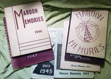 Lot of 7 Oskaloosa, Iowa High-school Maroon Memories Yearbooks 1941-1947 picture
