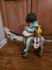Universal Statuary Poncho & Mexican Donkey Statue Guitar Vintage 17