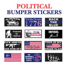 SECOND AMENDMENT AND POLITICAL Bumper Sticker Decals MAGA USA picture