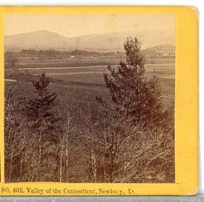 VERMONT, Valley Of The Connecticut, Newbury--Kilburn Stereoview P4 picture