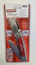 NOS CRAFTSMAN 34705 Twin Blade Lockback Folding Utility Knife Red picture