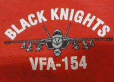 DISCONTINUED US NAVY BLACK KNIGHTS VFA-154 Strike Fighter Squadron UNIT SHIRT XL picture
