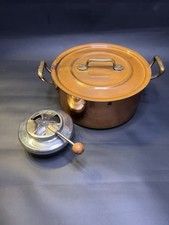 Vintage Metaux Ouvres-Vesoul Copper Pan WIth Two Handles & Lid picture