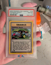Pokémon Neo Genesis 1st Edition Pokémon March #102 PSA 10 GEM MT 2000 EN picture