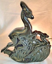 TV Lamp Light MCM Shiny Black Gazelle Deer Fawn 13
